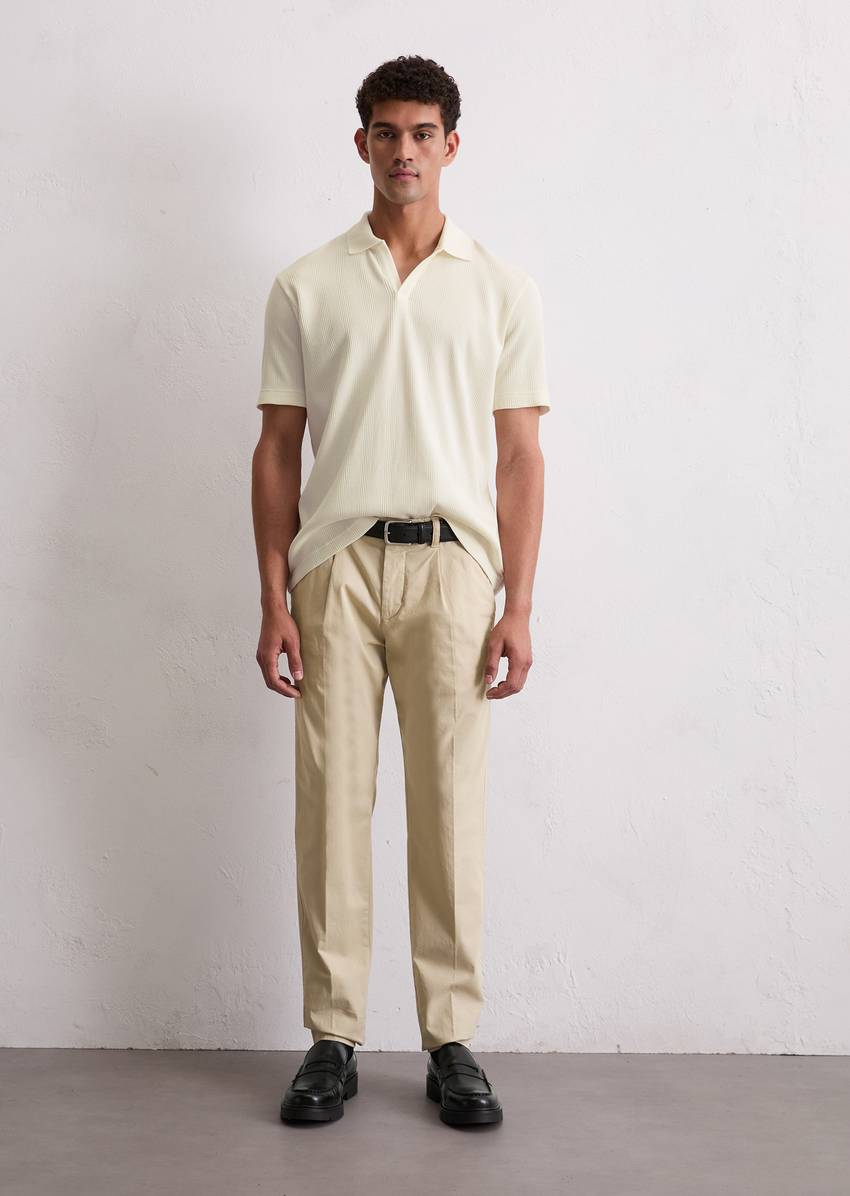 DfC polo shirt jersey regular with elastic ribbed structure