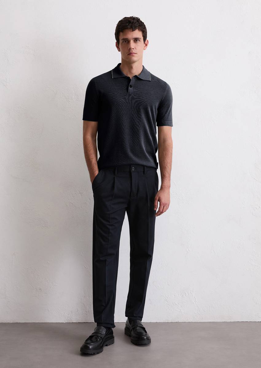 Pants Model Morot Jogger pleats Travel Collection made from interlock viscose mix