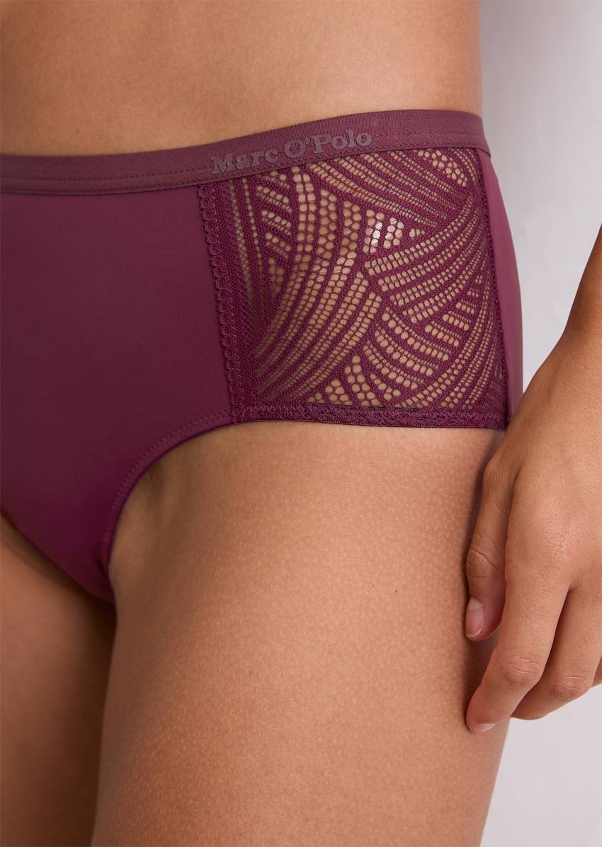 Hipster with lace insert at the side