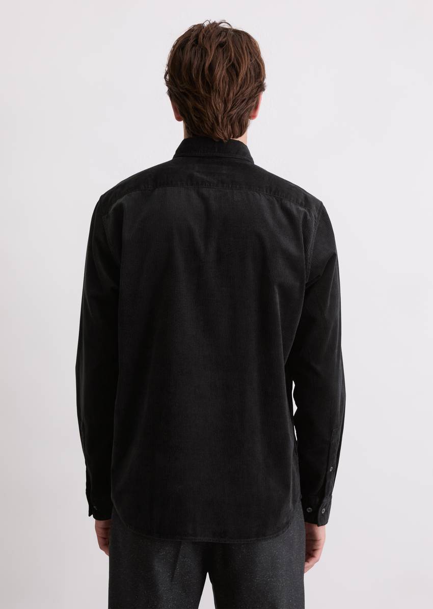 Corduroy shirt regular with button-down collar