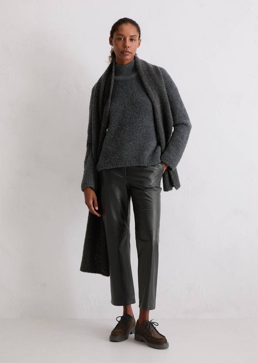 Bouclé sweater regular made from a virgin wool/alpaca wool mix