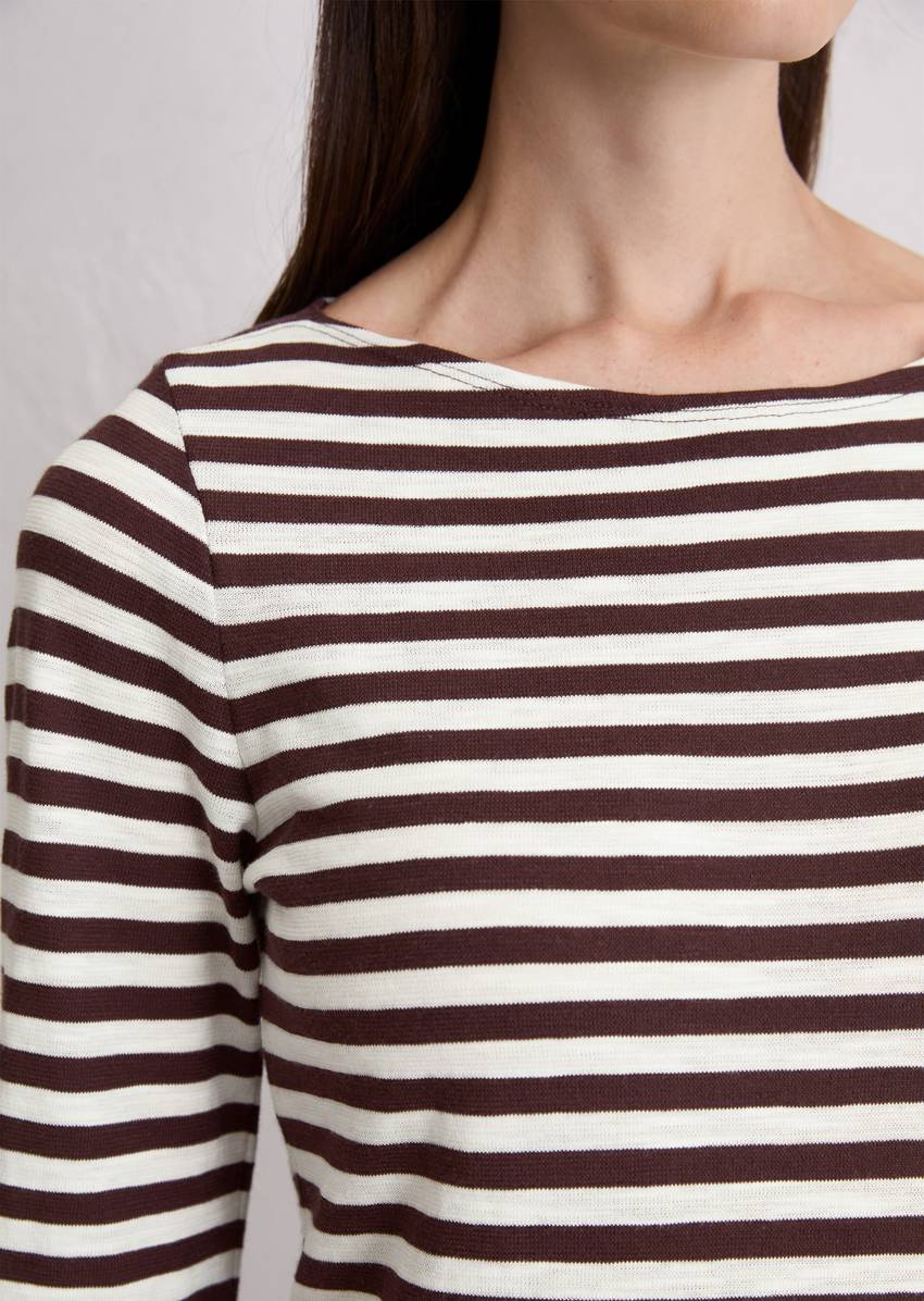 Striped longsleeve regular made from slub jersey