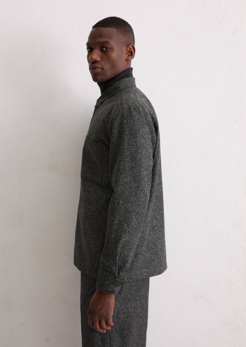 Overshirt made from an Italian sheep's wool mix