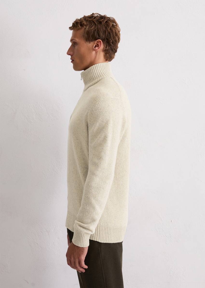 Troyer regular made from speckled tweed yarn