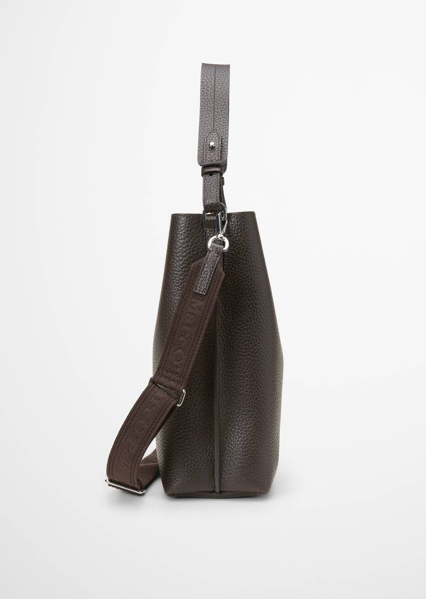 Hobo bag medium made from grained cowhide