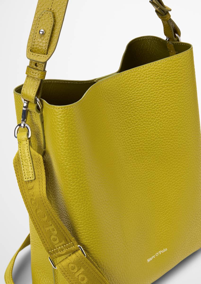 Hobo bag medium made from grained cowhide