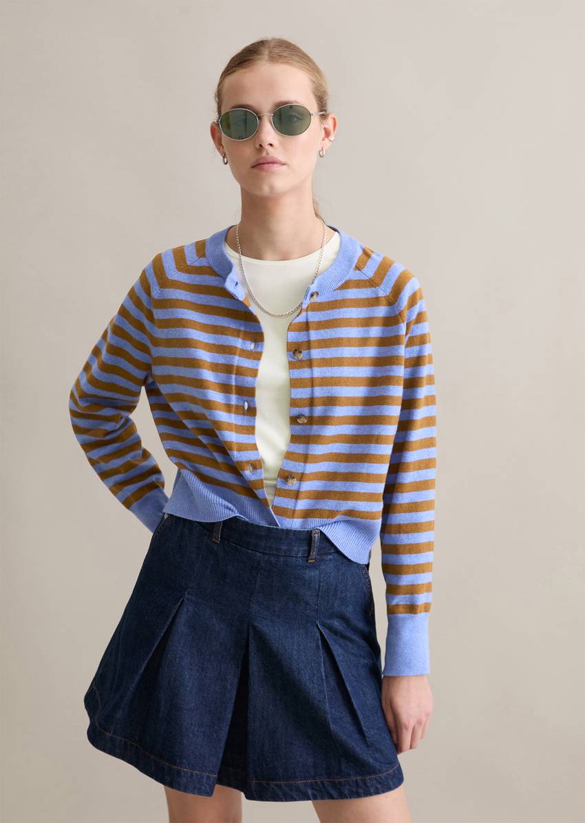 Cardigan regular made from soft cotton stretch