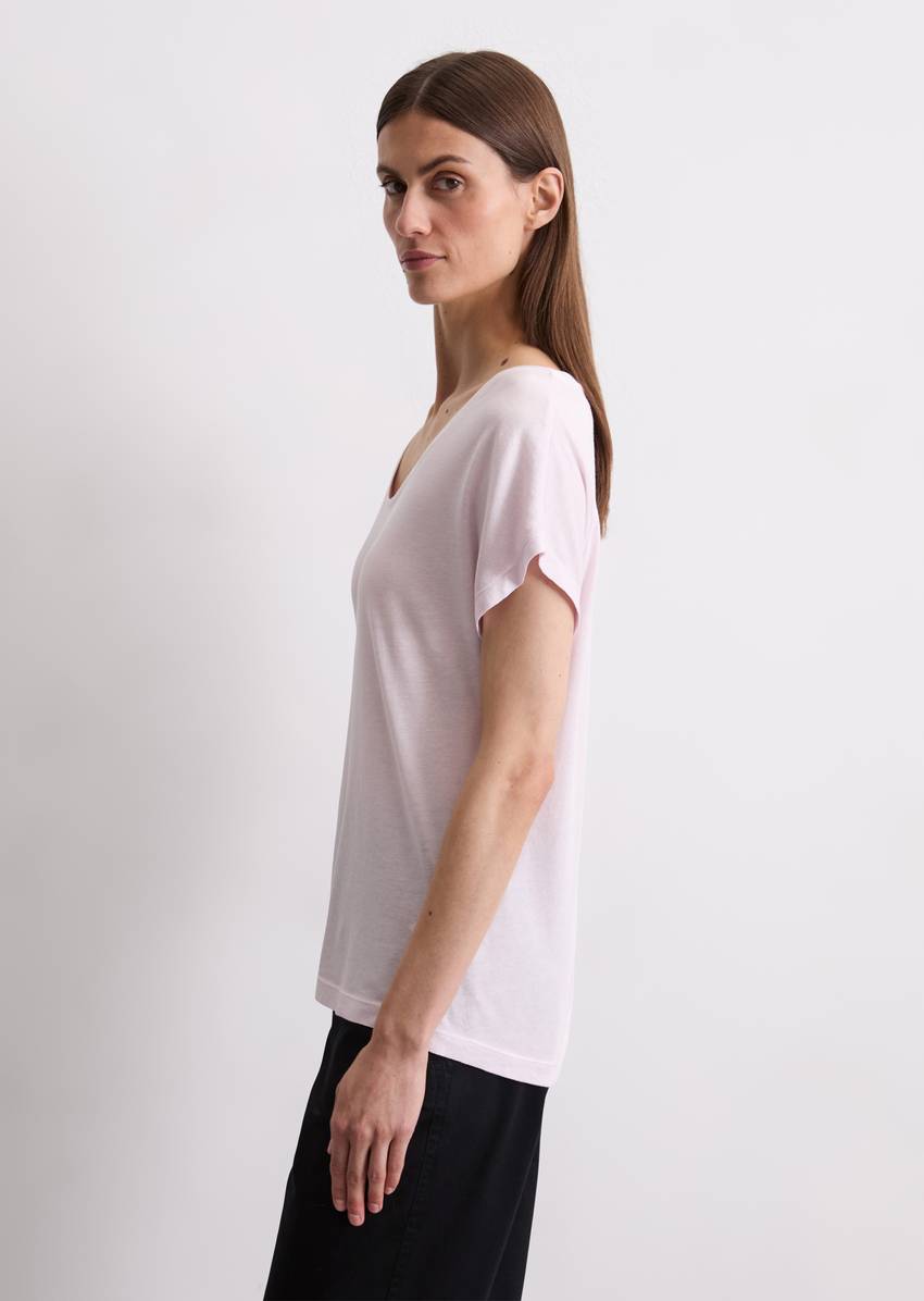 T-shirt regular made from a viscose/organic cotton blend