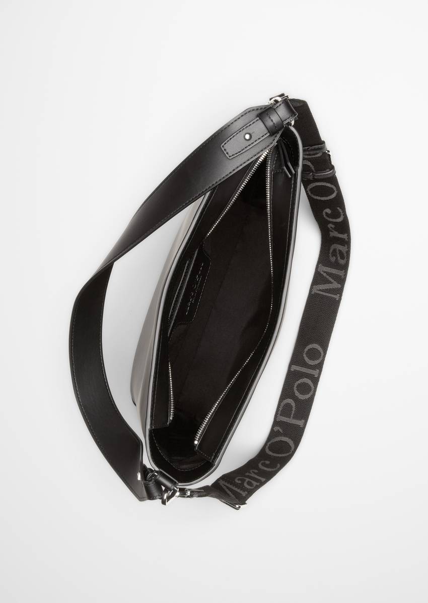 Hobo bag made from a leather alternative made from recycled polyester