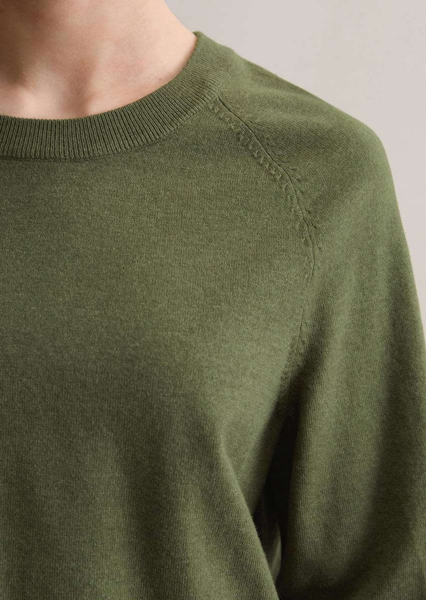 Knitted sweater regular made from soft cotton stretch