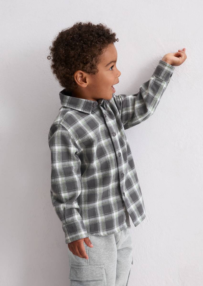 KIDS-BOYS shirt made of cotton in a flannel look