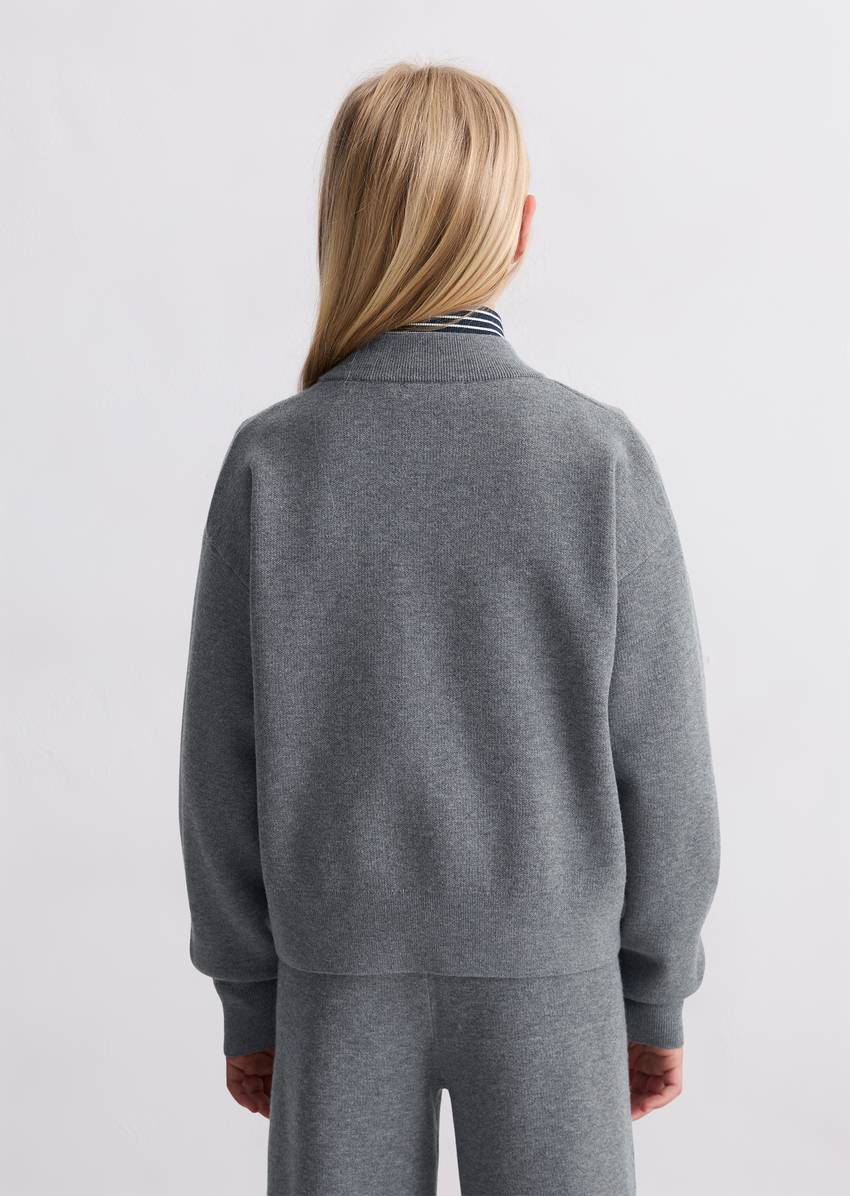 TEENS-GIRLS cardigan with compact knitted structure