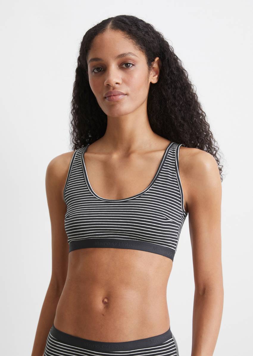 Bustier made from an organic cotton blend