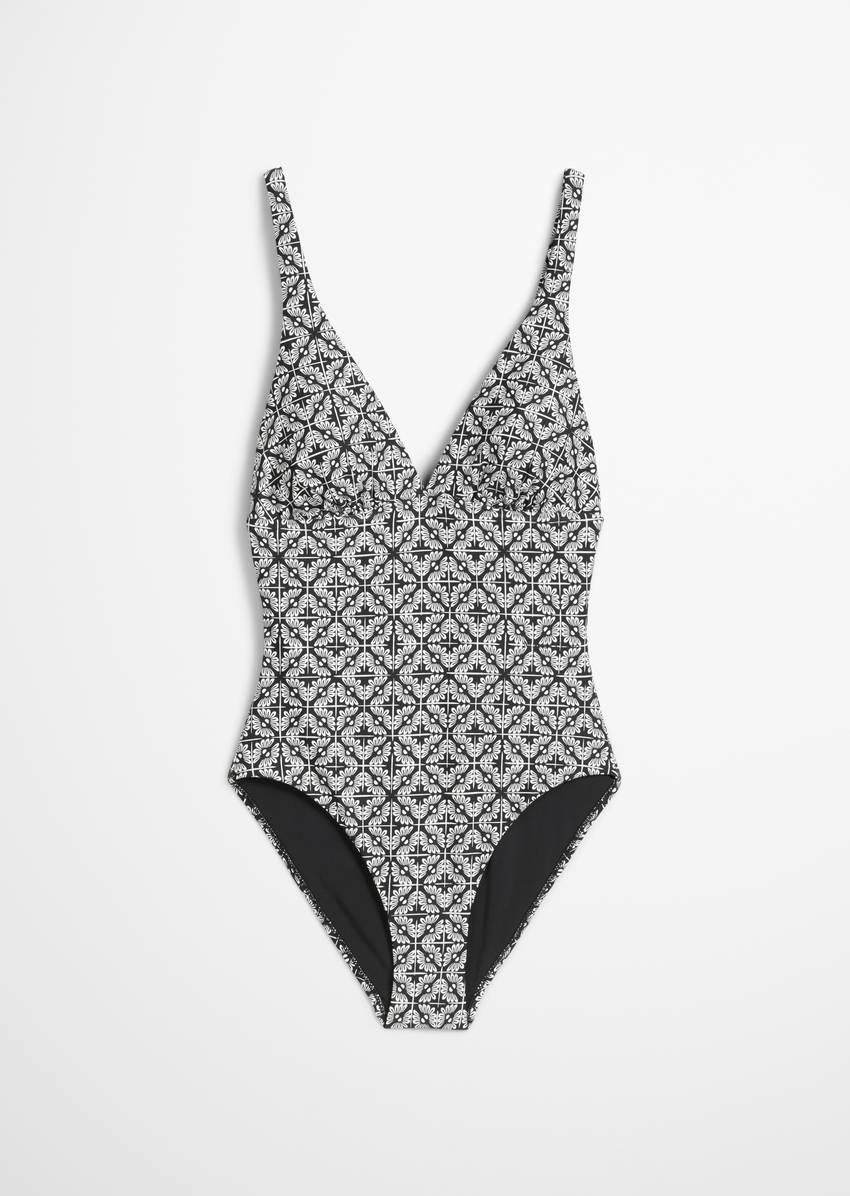 Swimsuit with floral pattern