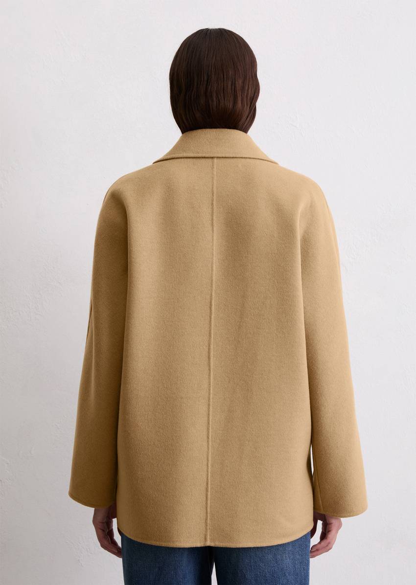 Caban jacket relaxed made from fine wool doubleface