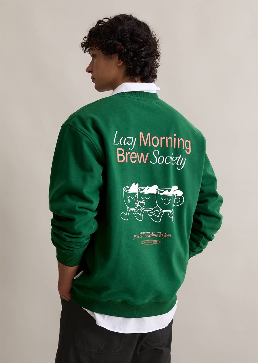 Relaxed sweatshirt with casual back print