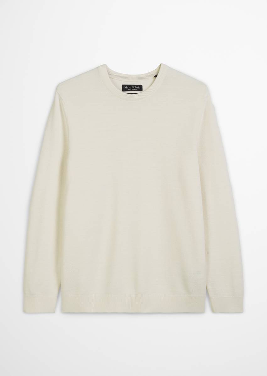 Sweater regular made from organic cotton piqué