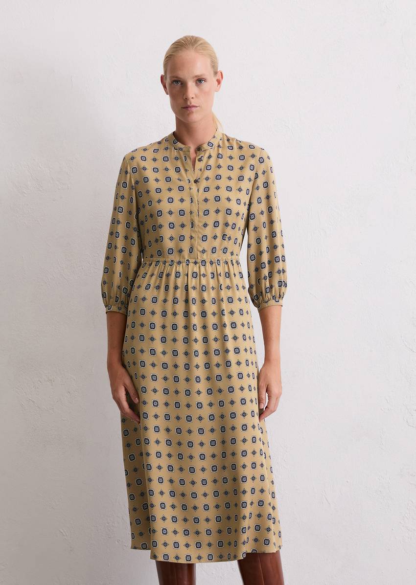 Dress shaped made from flowing viscose twill