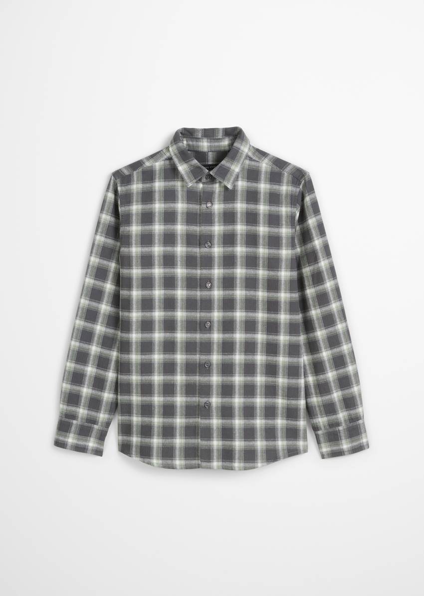 TEENS-BOYS shirt made of cotton in a flannel look
