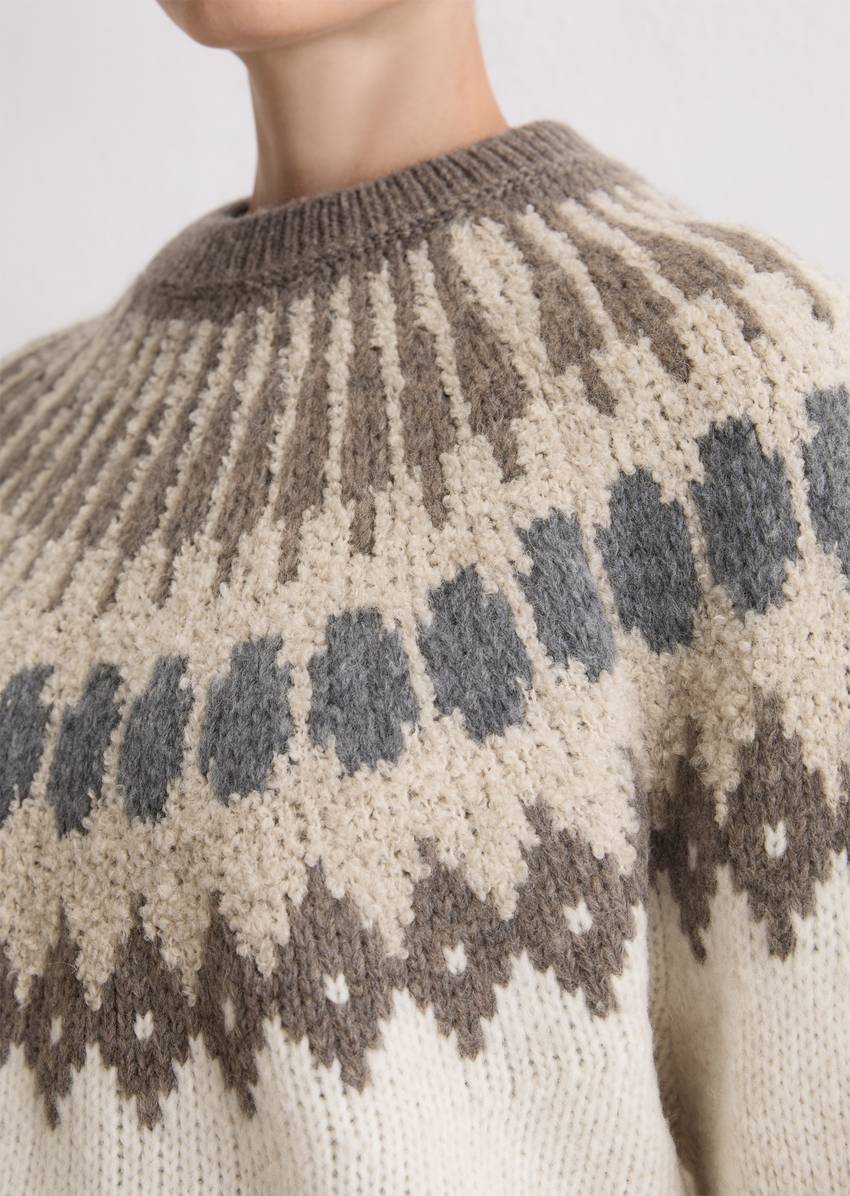 Fair Isle sweater regular made from a virgin wool/alpaca wool mix