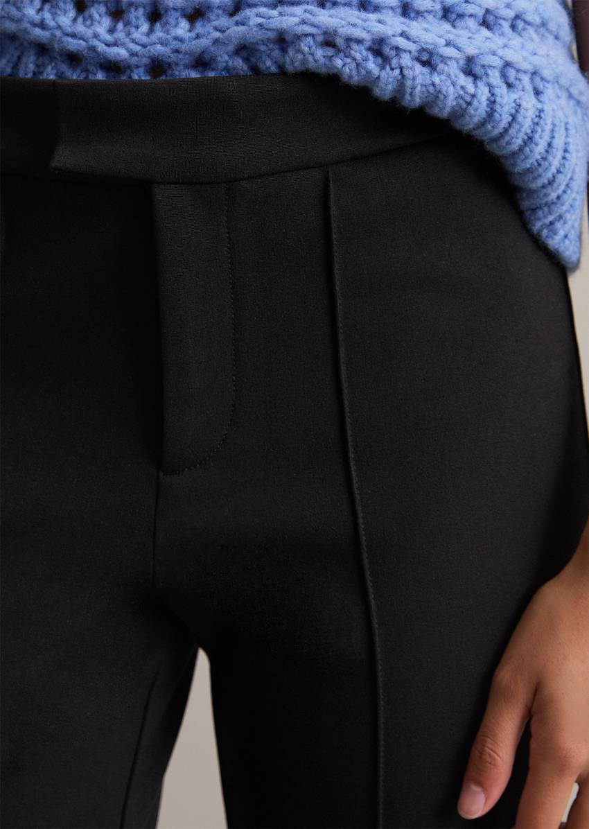 Jersey pants bootcut made from compact interlock quality