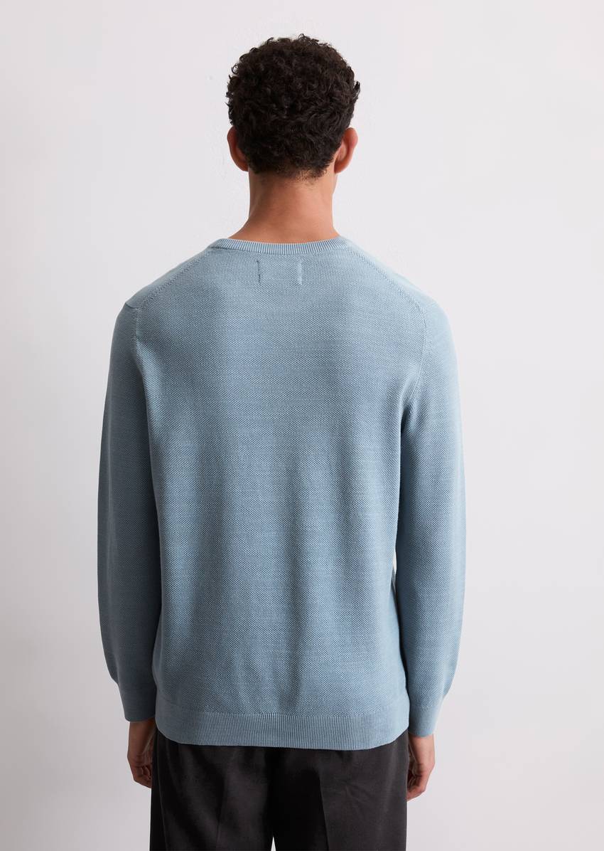 Sweater regular made from organic cotton piqué