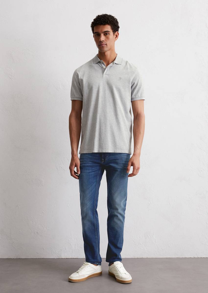 Piqué regular polo shirt Made of pure organic cotton