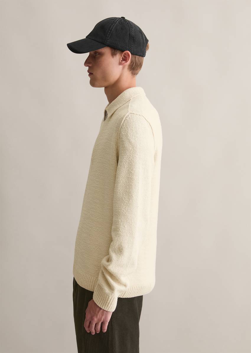Bouclé knit sweater relaxed made from organic cotton