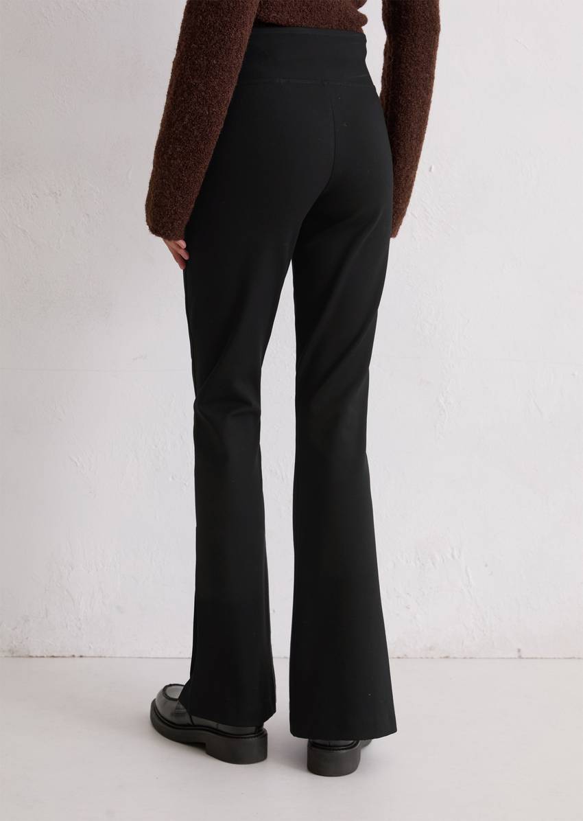 Relaxed jersey pants with wide waistband