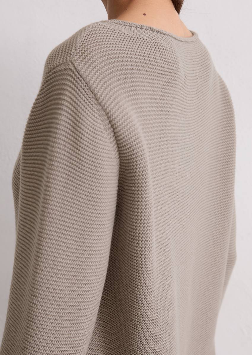 Knitted sweater regular made from organic cotton