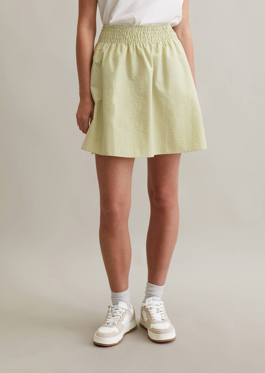 Flared skirt made from an organic cotton mix