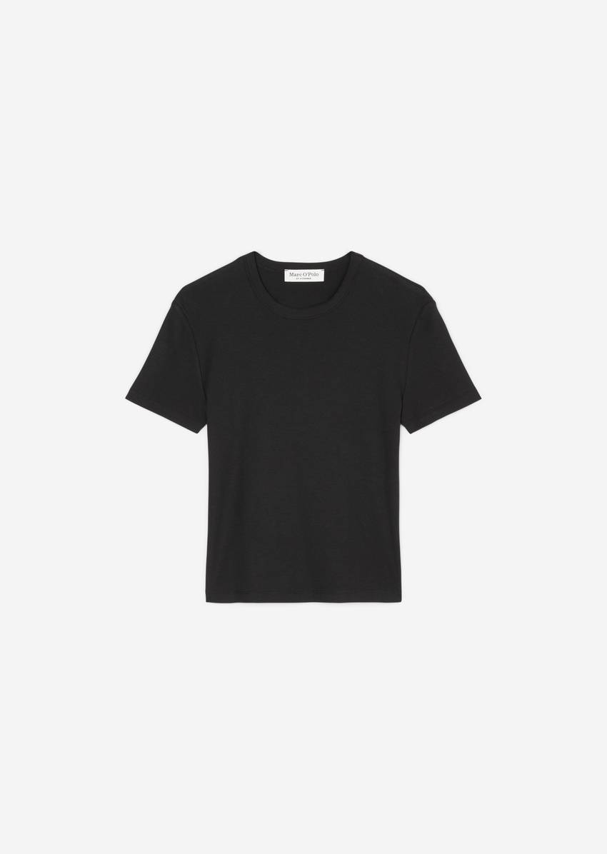Lounge t-shirt slim made from organic cotton mix with TENCEL™ modal