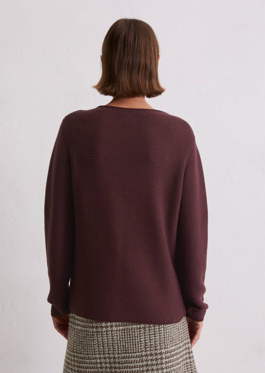 Knitted sweater regular made from organic cotton