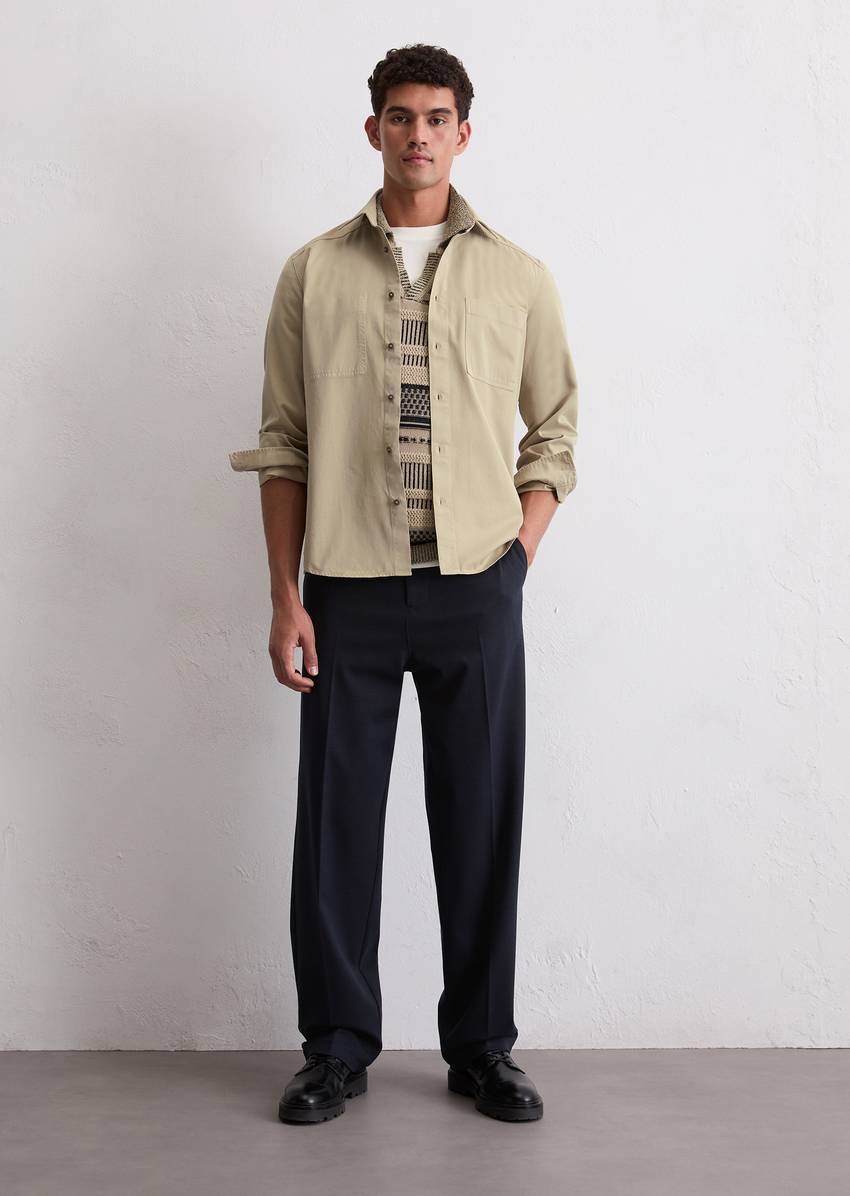 Regular shirt made from soft organic cotton twill