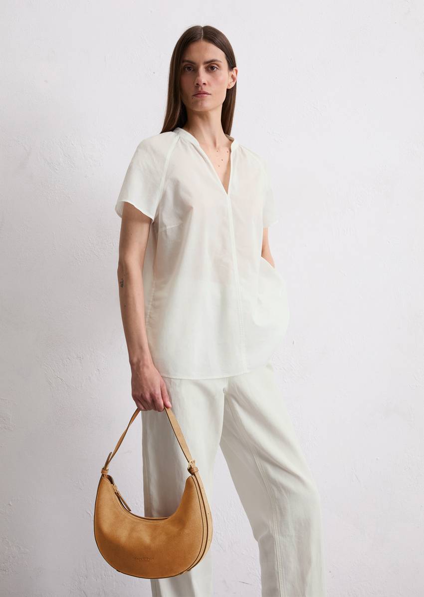 Crossbody bag small made from soft suede