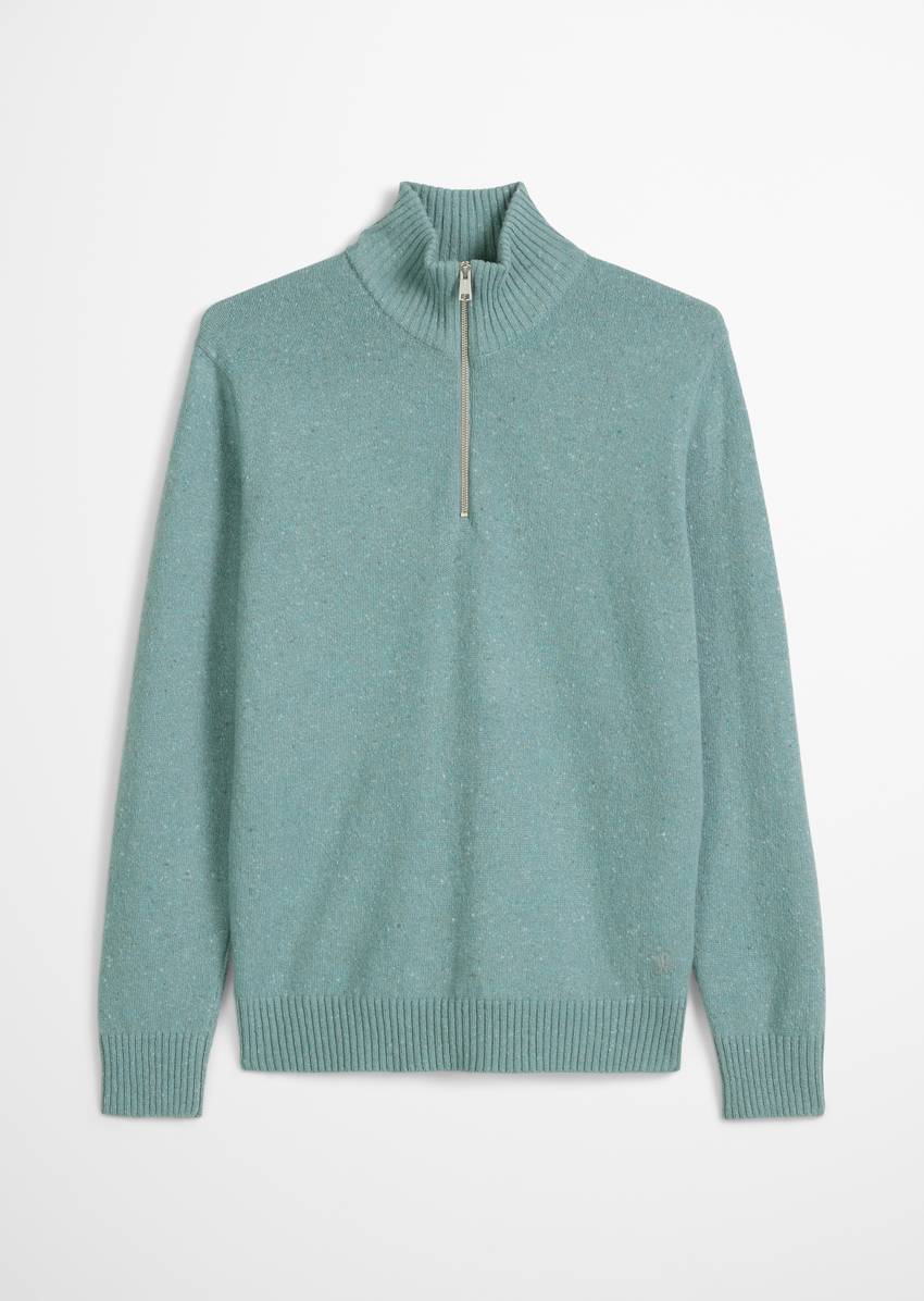 Troyer regular made from speckled tweed yarn