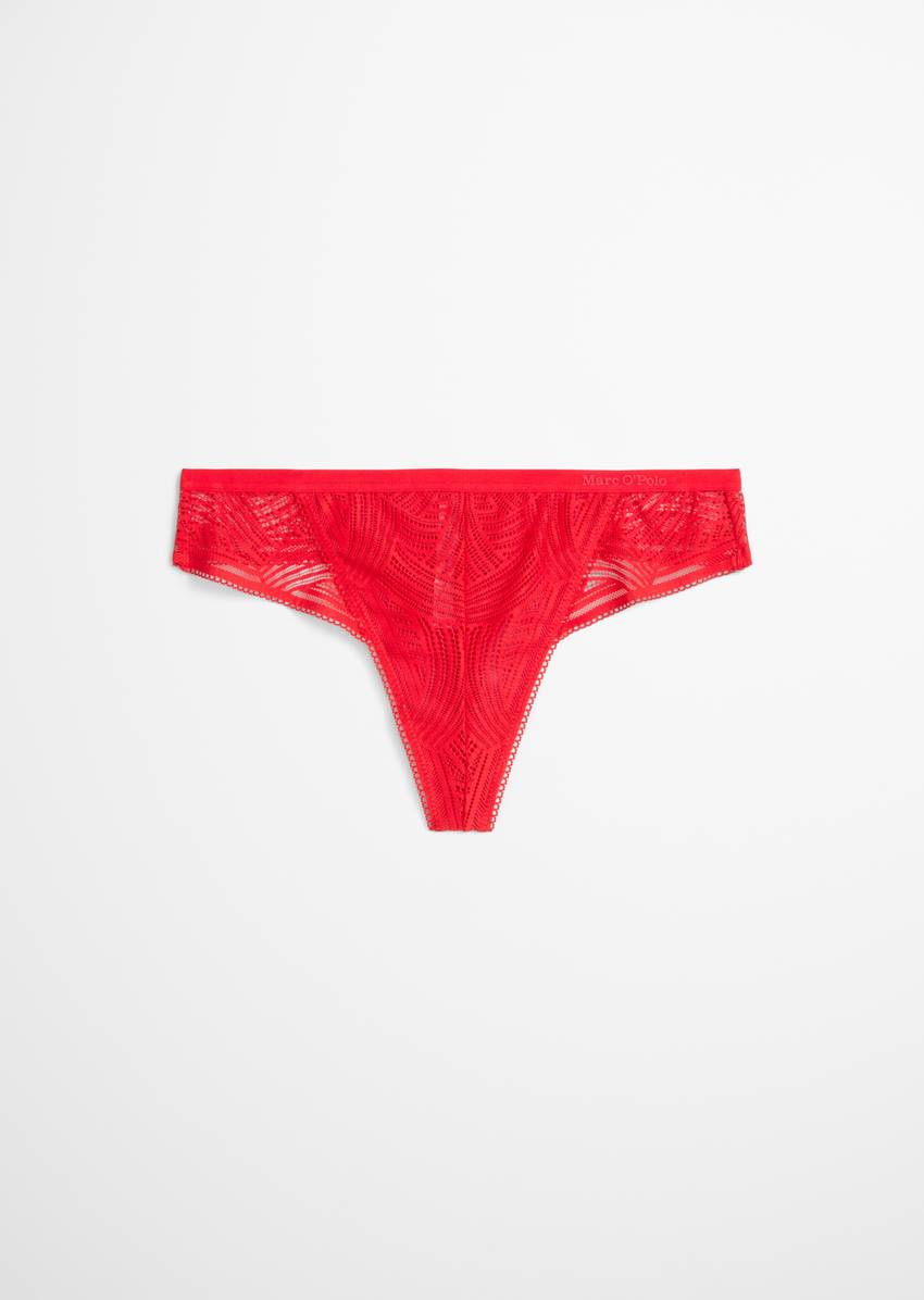 String with delicate lace