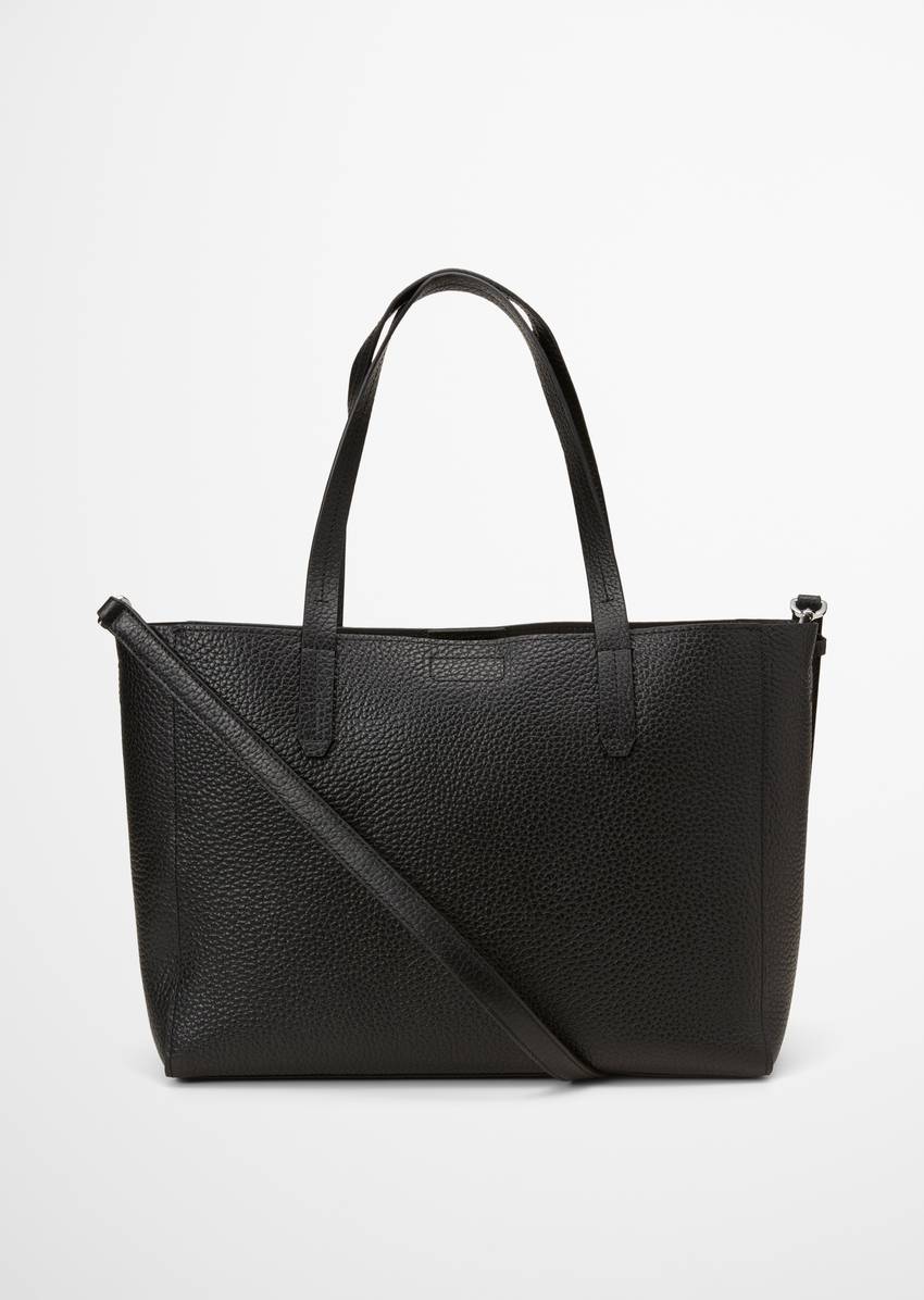 3-in-1 shopper medium made from grained cowhide