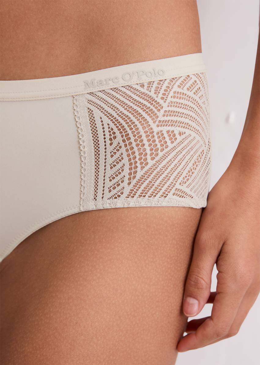 Hipster with lace insert at the side