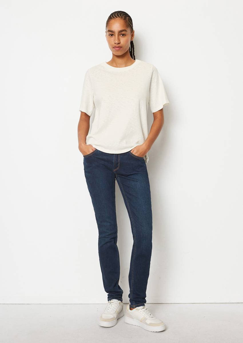 Loose slub jersey T-shirt made of soft organic cotton