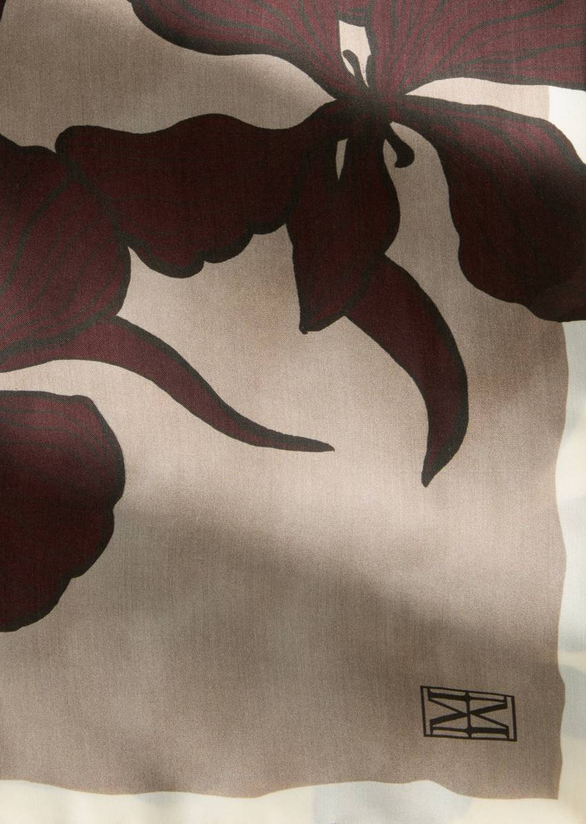 Shawl made from soft satin