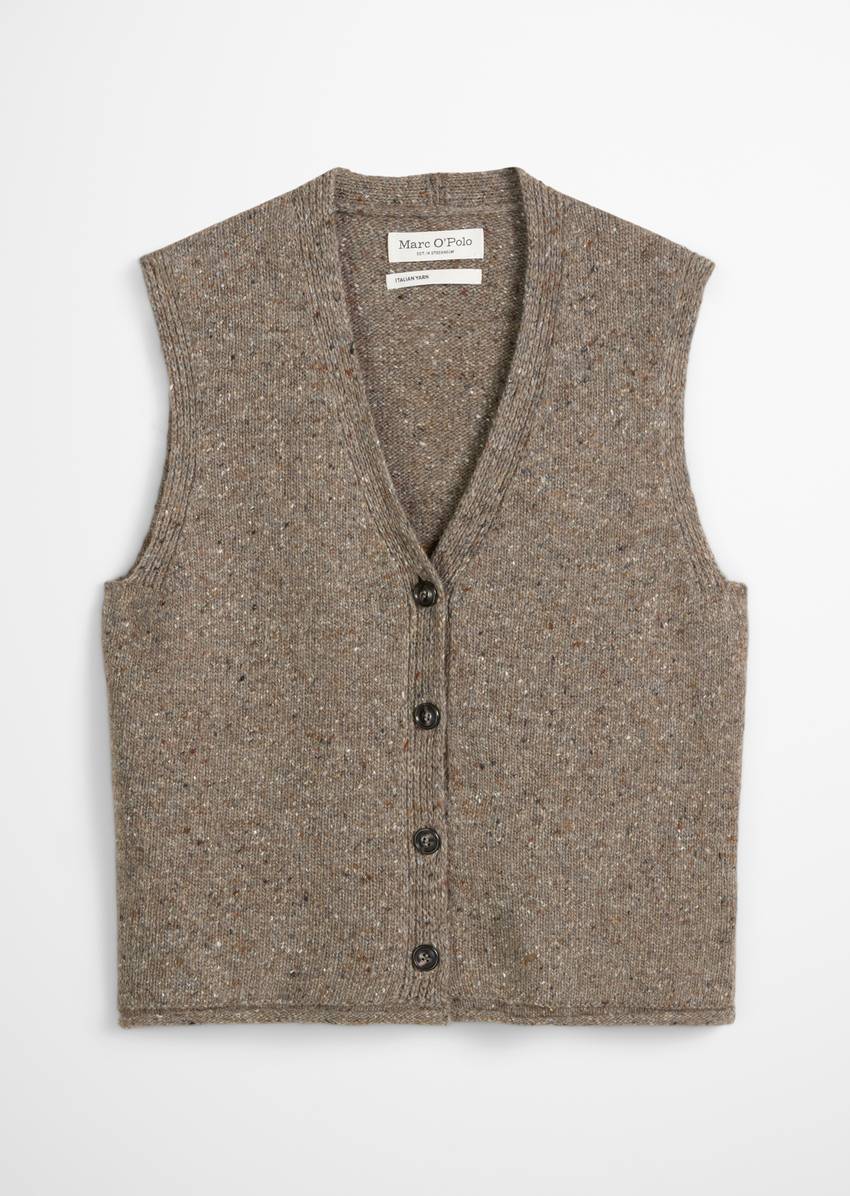 Tweed cardigan regular made from a virgin wool mix