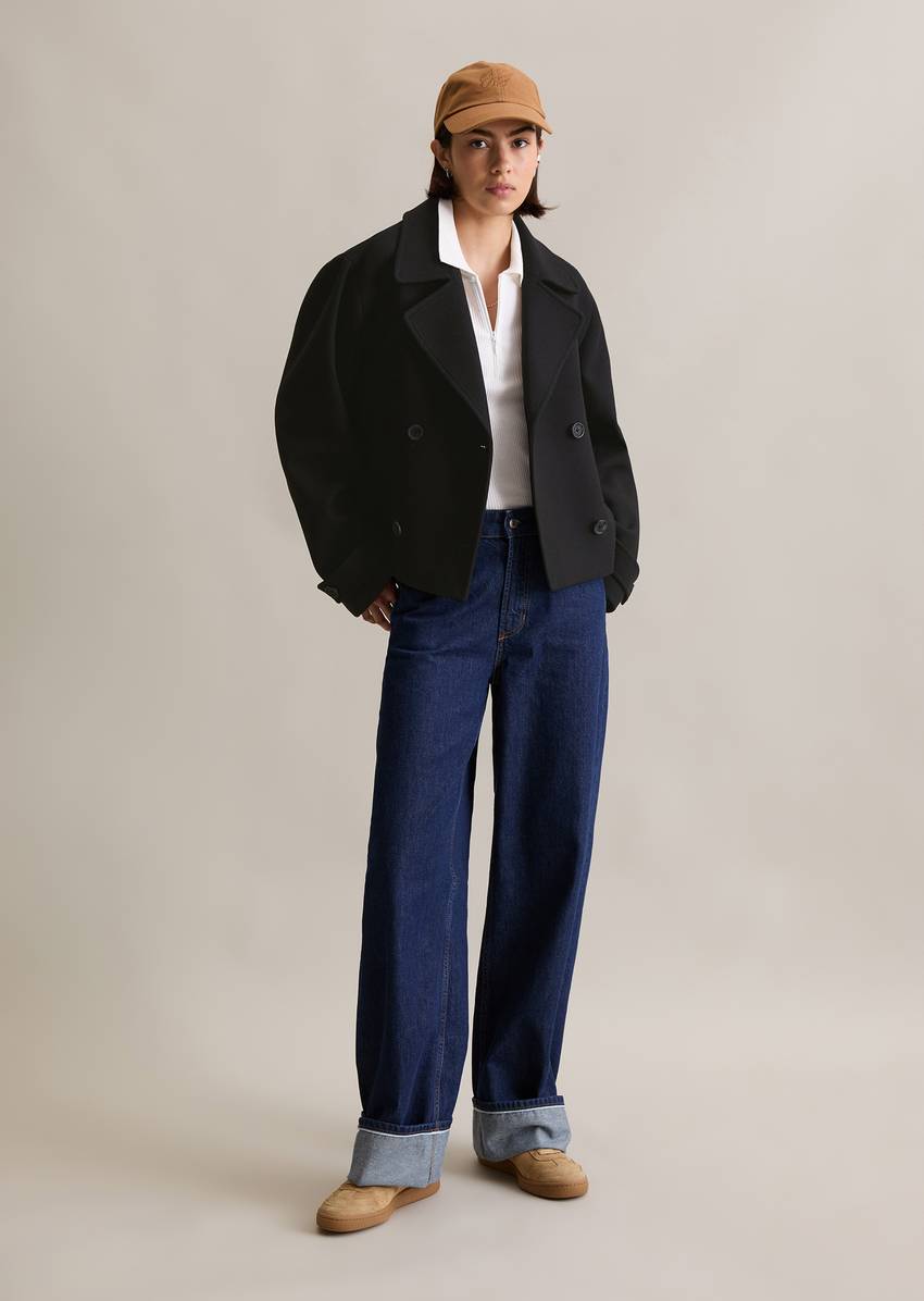 Caban jacket relaxed with recycled wool