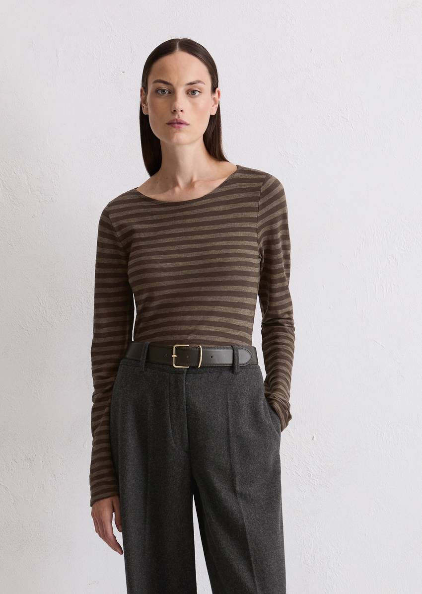 Striped longsleeve regular made from slub jersey