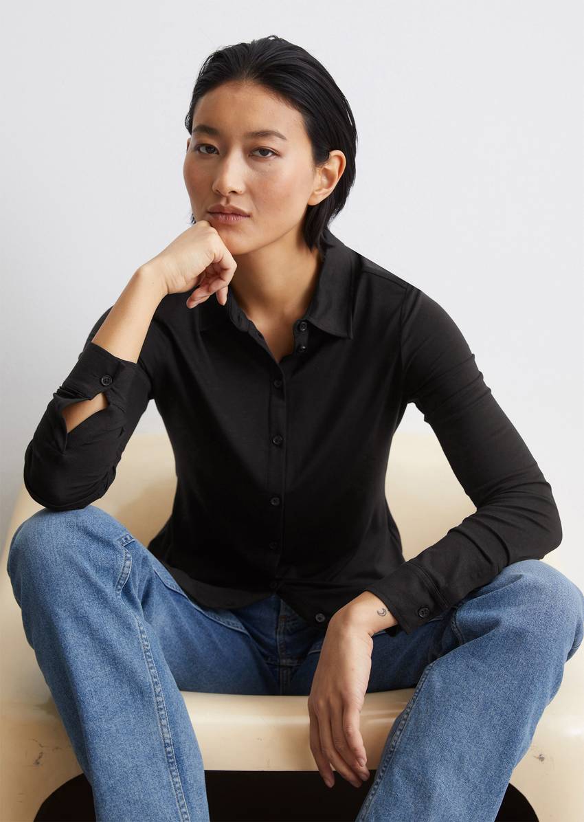 Regular jersey blouse from LENZING™ ECOVERO™