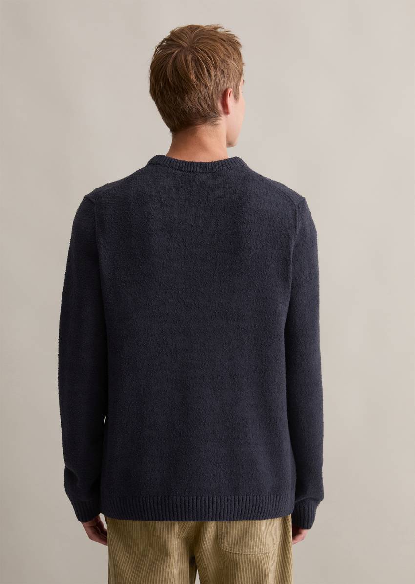 Bouclé knit sweater relaxed made from organic cotton