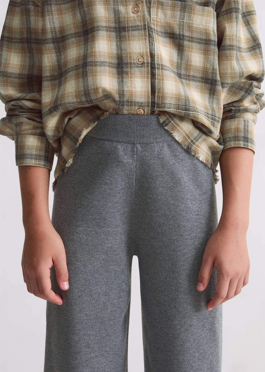 TEENS-GIRLS trousers with compact knitted structure