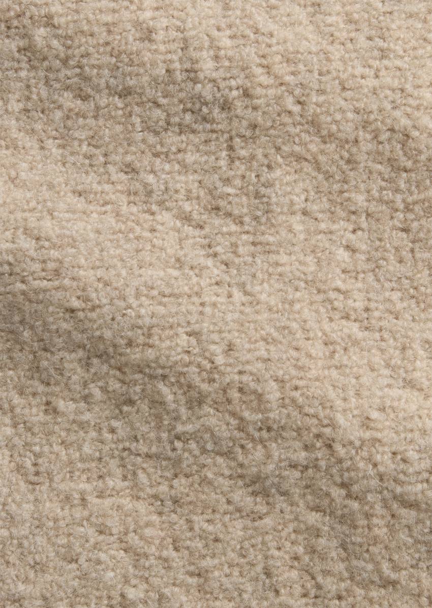 Bouclé scarf made from a wool/alpaca wool mix