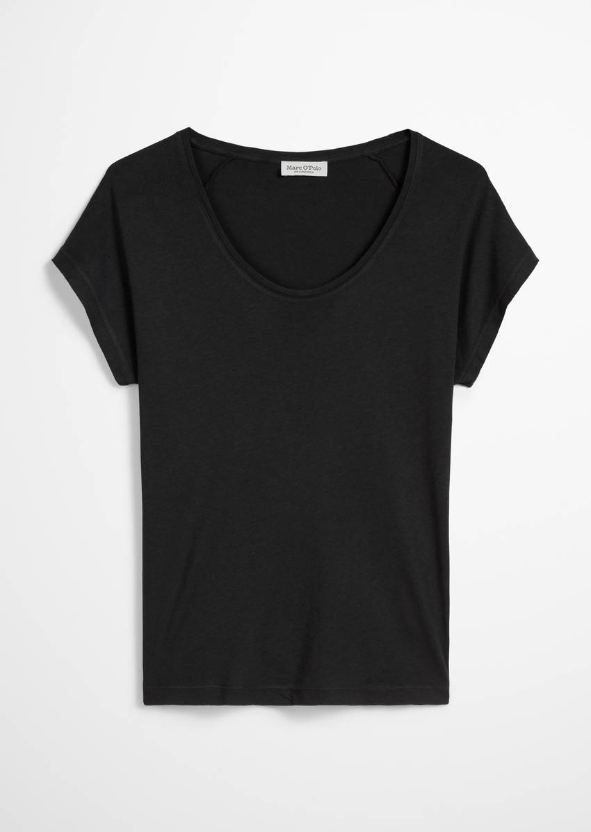 T-shirt regular made from a viscose/organic cotton blend