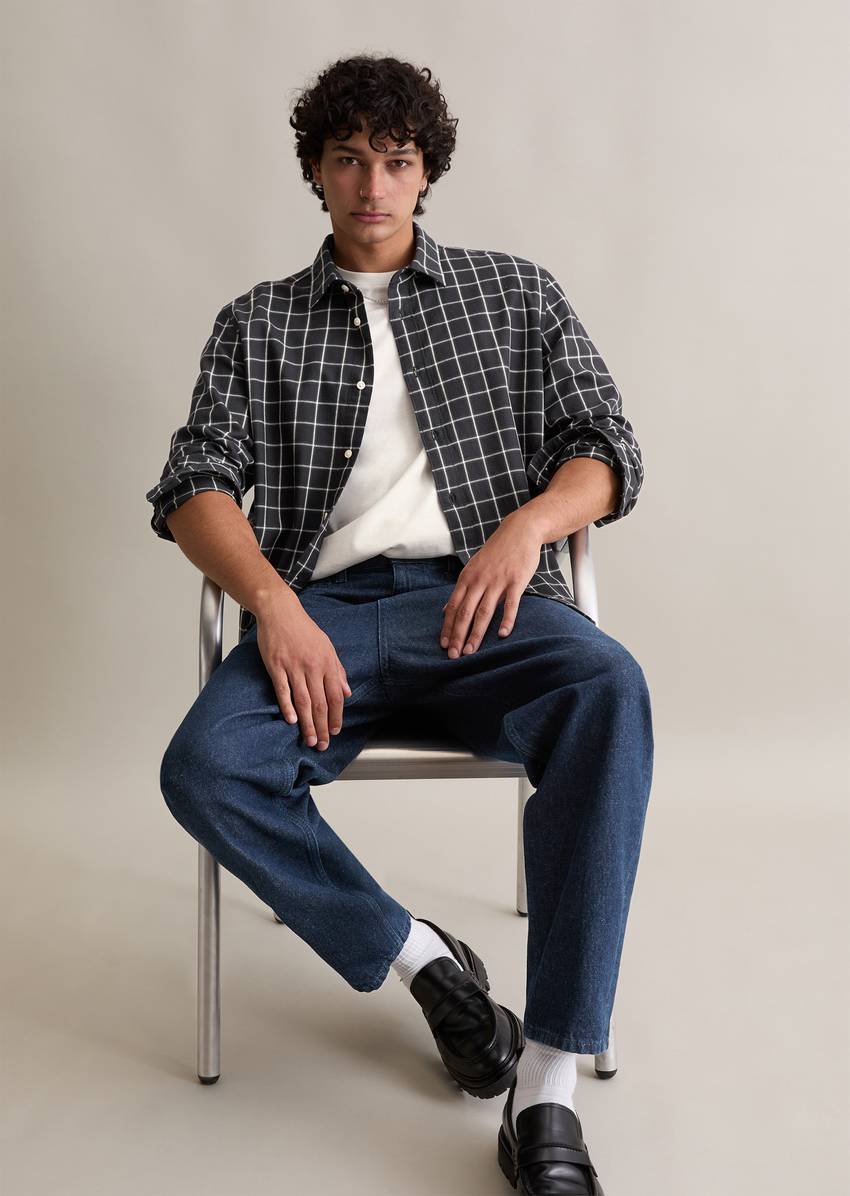 Regular shirt made from pure organic cotton